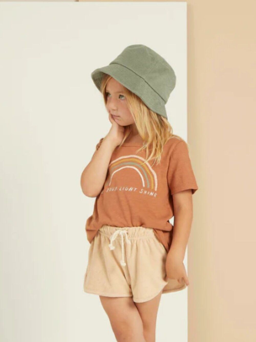 NWT! Rylee + Cru Terry Track Short in Shell Size 2-3Y
